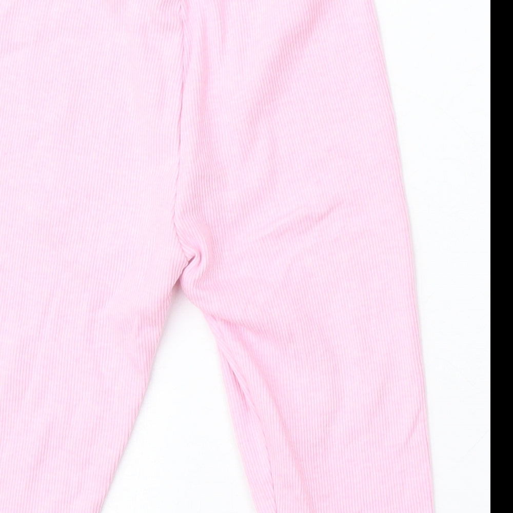 Dunnes Stores Girls Pink  Cotton Jogger Trousers Size 3 Years  Regular