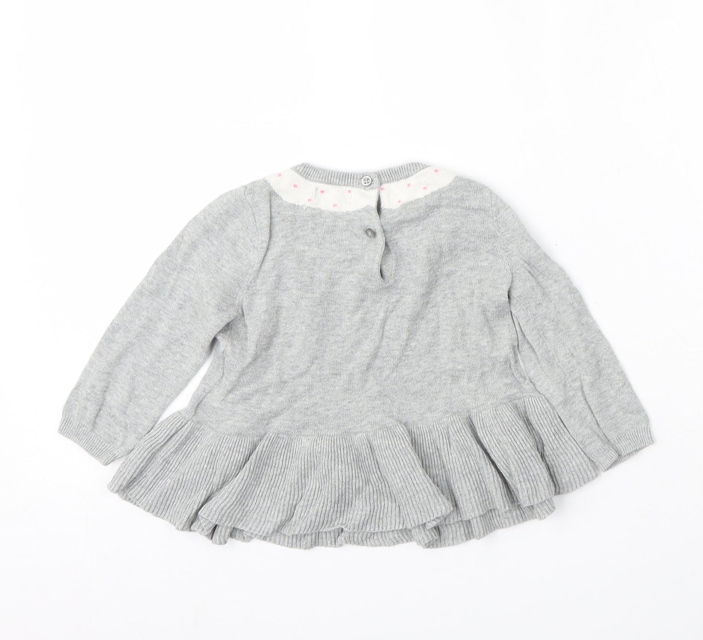 Gap Boys Grey  Cotton Skater Dress  Size 12-18 Months  Round Neck