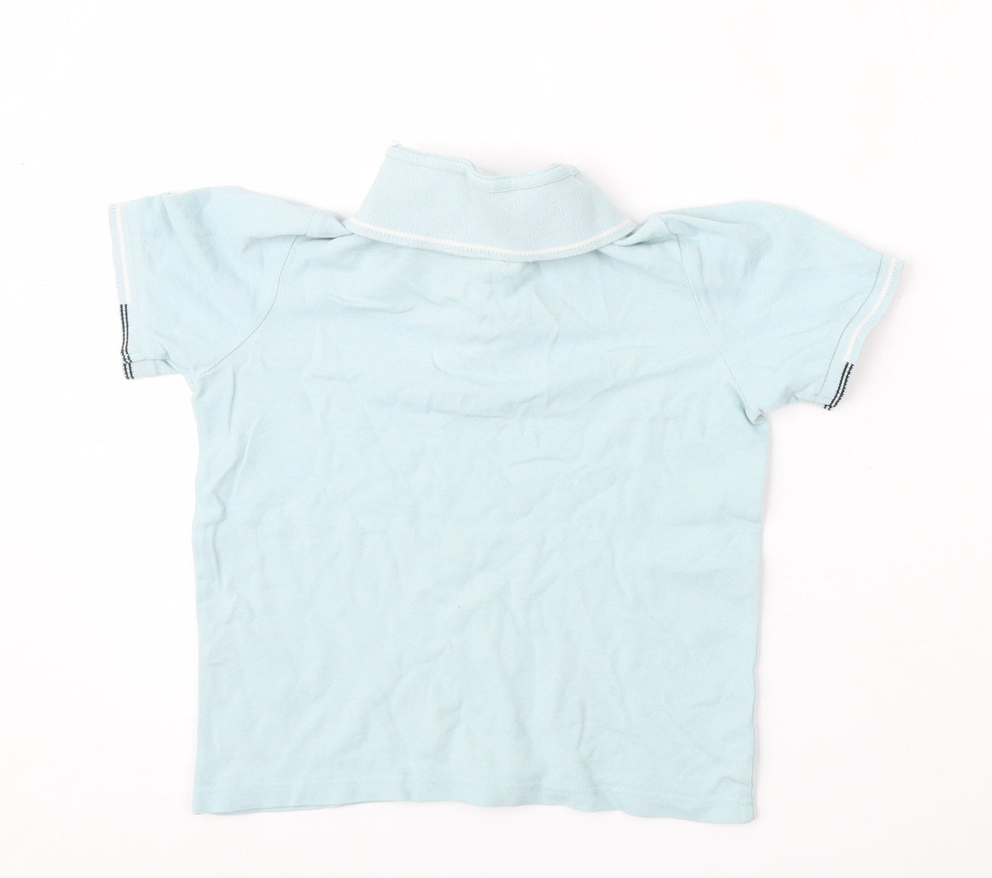 Very Boys Blue  Cotton Basic Polo Size 8 Years Collared Button