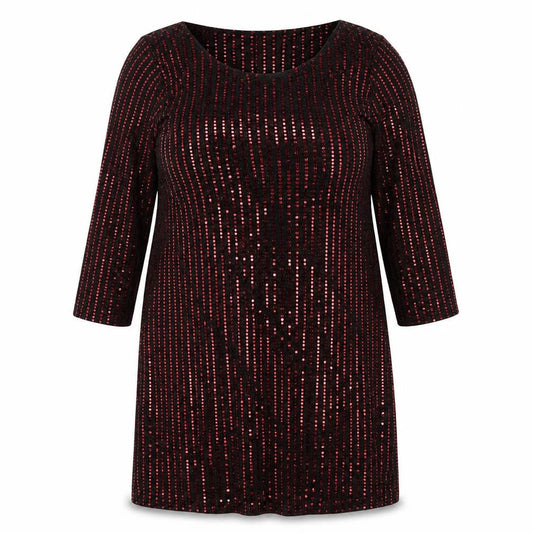 Red Herring Womens Multicoloured Geometric Nylon Trapeze & Swing  Size 12  Round Neck