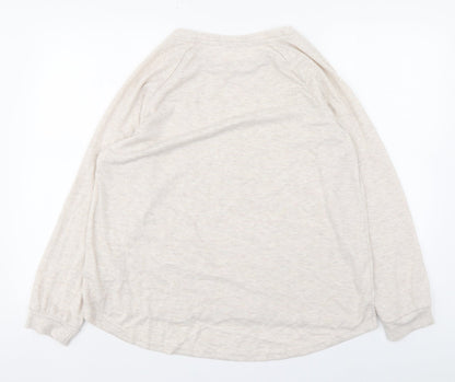 Primark Womens Beige  Polyester Pullover Sweatshirt Size L  Pullover