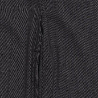 Marks and Spencer Mens Grey  Polyester Trousers  Size 16 L32 in Regular Zip