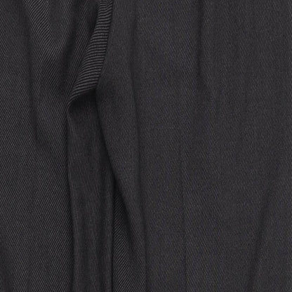 Marks and Spencer Mens Grey  Polyester Trousers  Size 16 L32 in Regular Zip