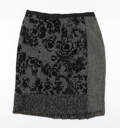 Per Una Womens Brown  Acrylic Straight & Pencil Skirt Size 14   Zip