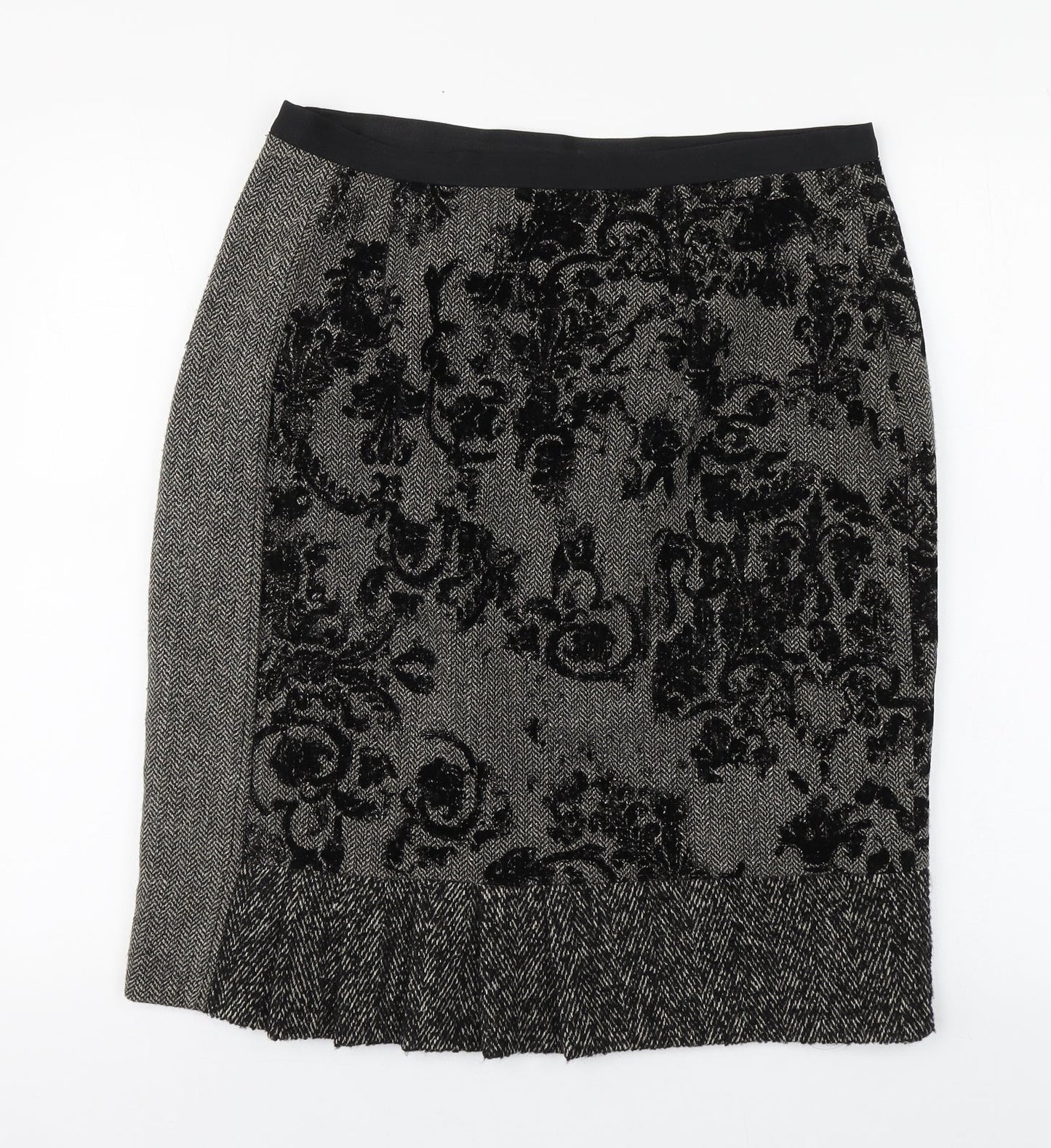 Per Una Womens Brown  Acrylic Straight & Pencil Skirt Size 14   Zip