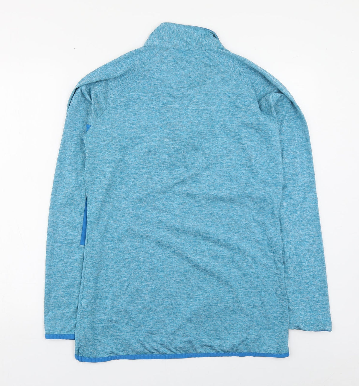 Back view of Equisoc women’s blue jacket, size M, zip - equine
