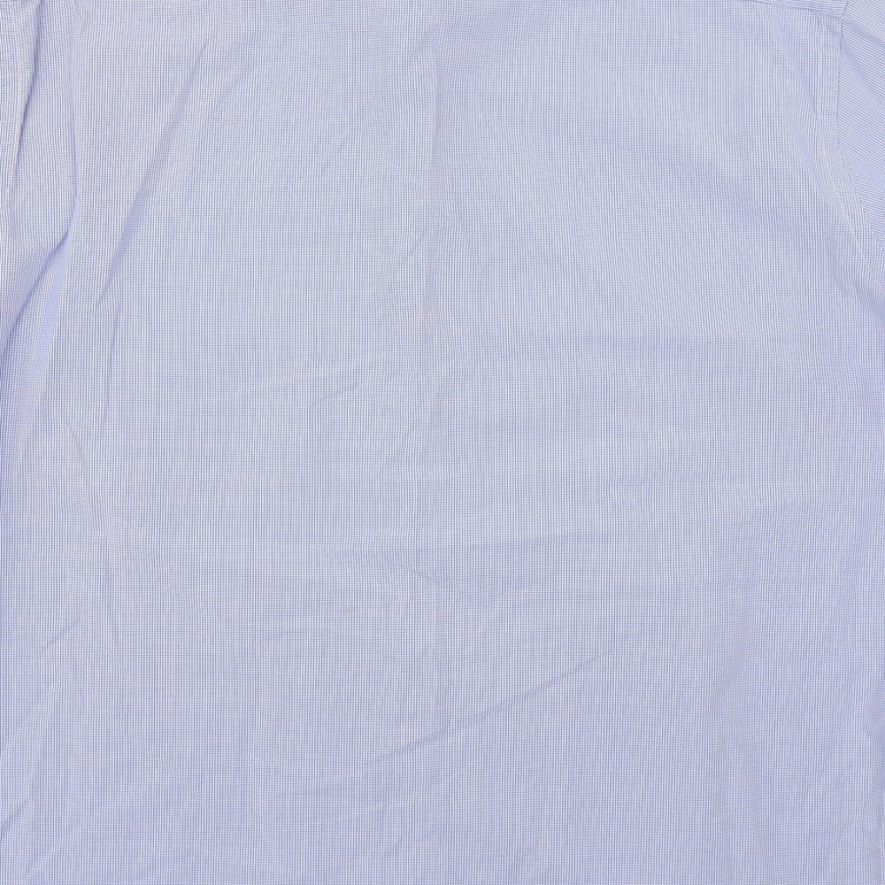 Mens UK Size XL Boston Crew Blue  Button-Up Long Sleeve Casual Shirt