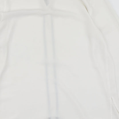 Papaya Womens White  Polyester Basic Blouse Size 12 V-Neck