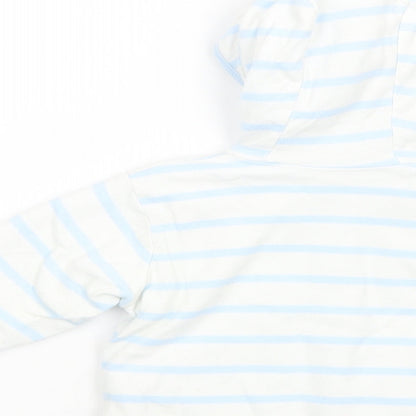Brand and care label for Debenhams Baby White Striped Basic Jacket Jacket, size 6-9, Months Snap