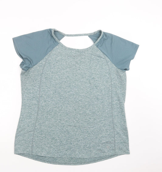 Womens UK Size L Dunnes Stores Green Basic T-Shirt