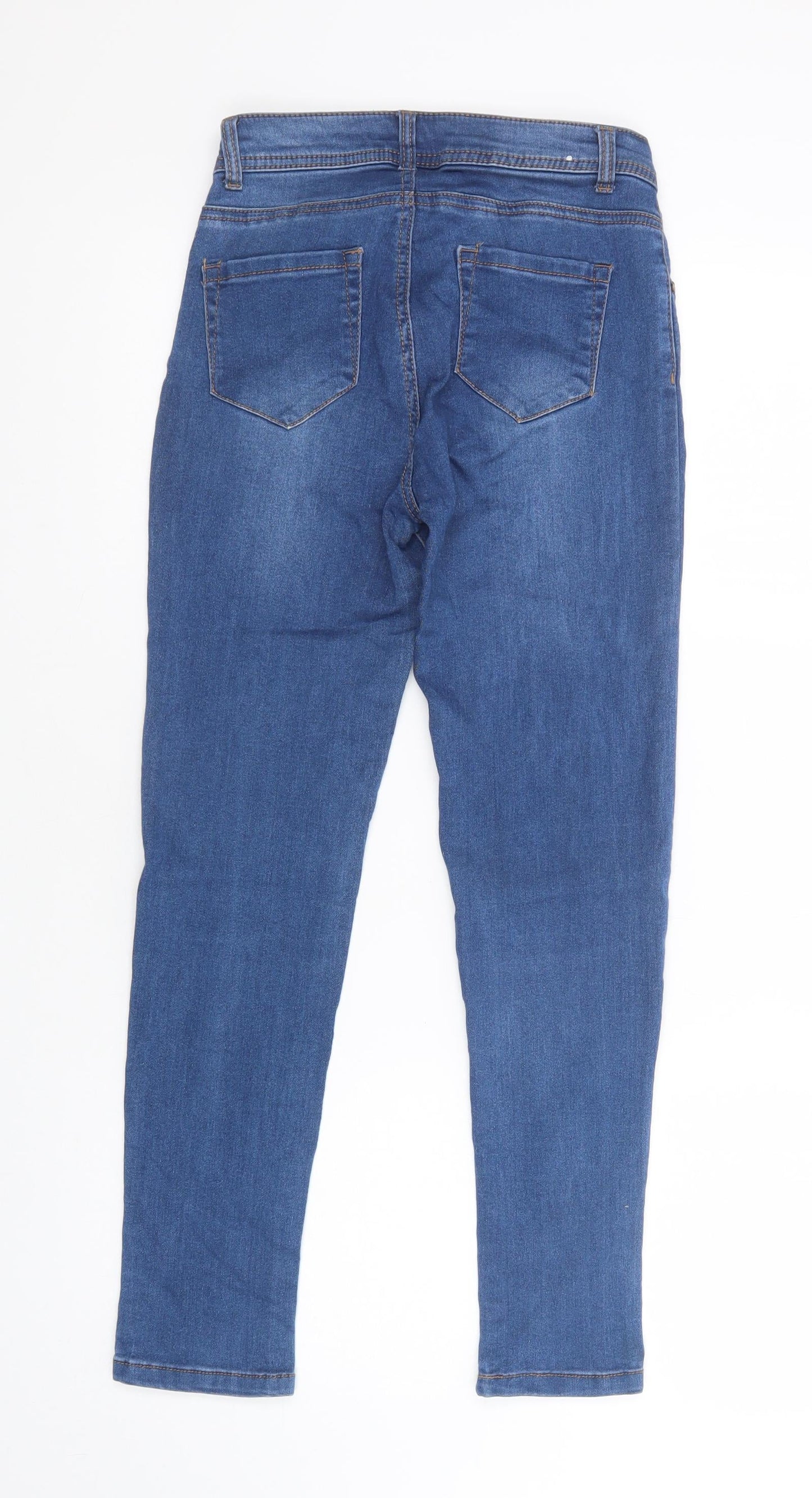 Peacocks Womens Blue  Cotton Jegging Jeans Size 8 L28 in Regular Button