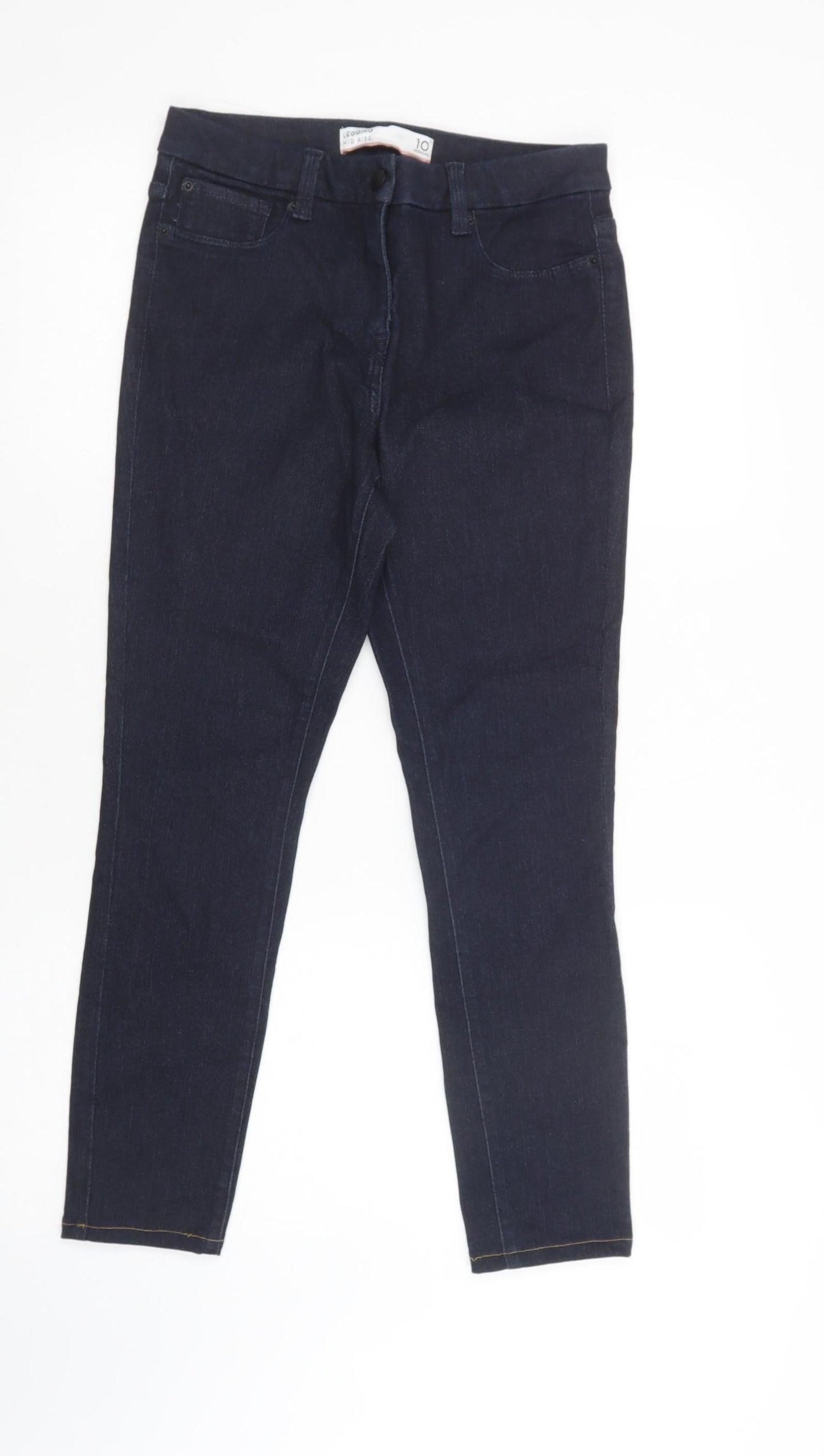 NEXT Womens Blue  Cotton Jegging Jeans Size 10 L27 in Regular Button