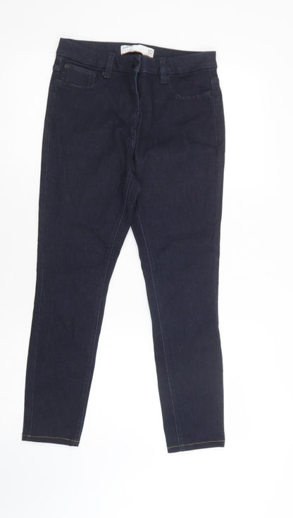 NEXT Womens Blue  Cotton Jegging Jeans Size 10 L27 in Regular Button