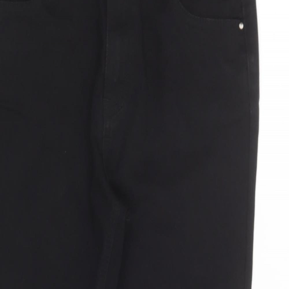 Dunnes Stores Womens Black  Cotton Skinny Jeans Size 10 L26 in Regular Button