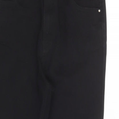 Dunnes Stores Womens Black  Cotton Skinny Jeans Size 10 L26 in Regular Button