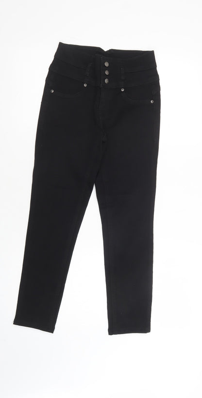 Evermore Womens Black  Cotton Skinny Jeans Size 27 in L26 in Regular Button
