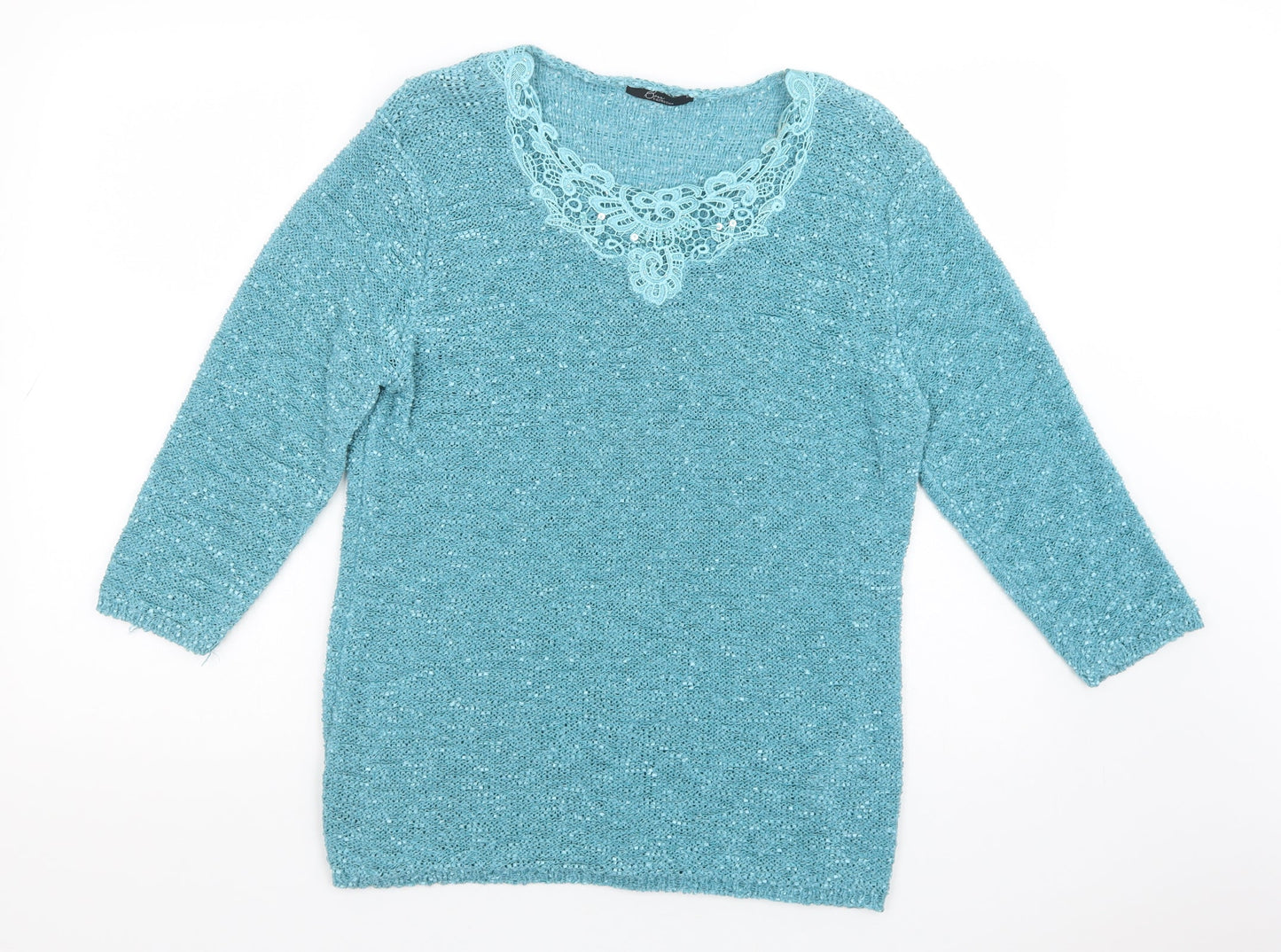 Womens UK Size M Bm Collection Green Pullover Jumper
