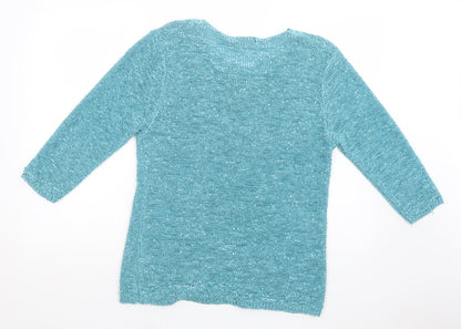 Womens UK Size M Bm Collection Green Pullover Jumper