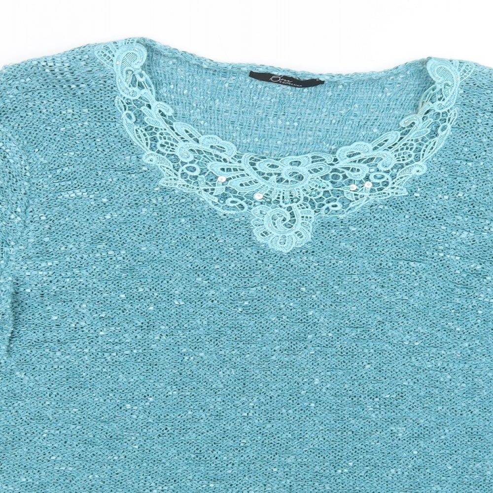 Womens UK Size M Bm Collection Green Pullover Jumper