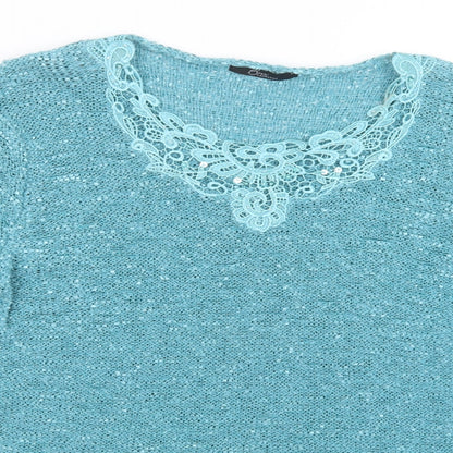 Womens UK Size M Bm Collection Green Pullover Jumper