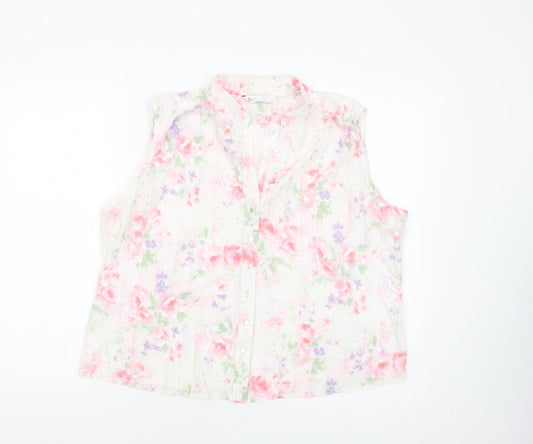 Womens UK Size 18 BHS White Basic Blouse