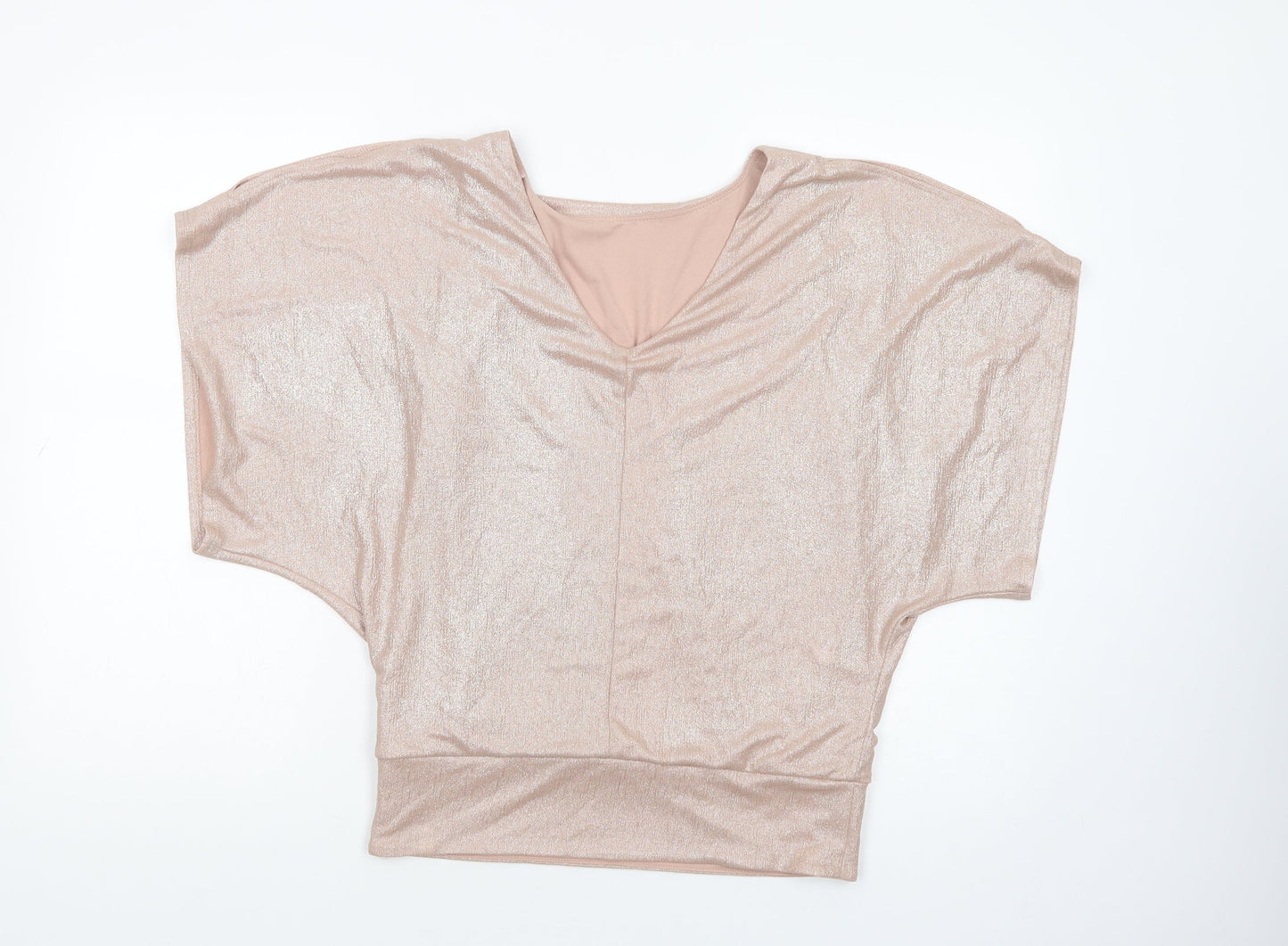 Womens UK Size 8 New Look Gold Basic Blouse