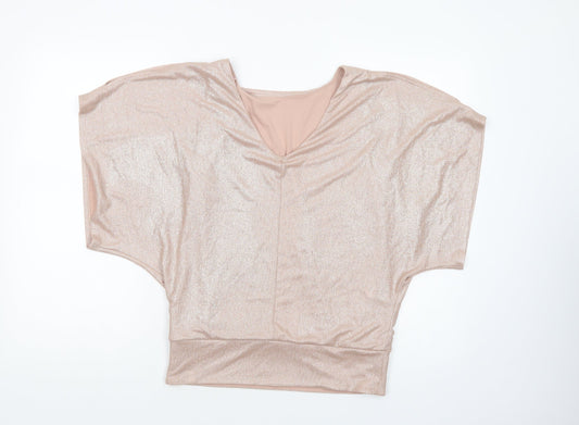 Womens UK Size 8 New Look Gold Basic Blouse