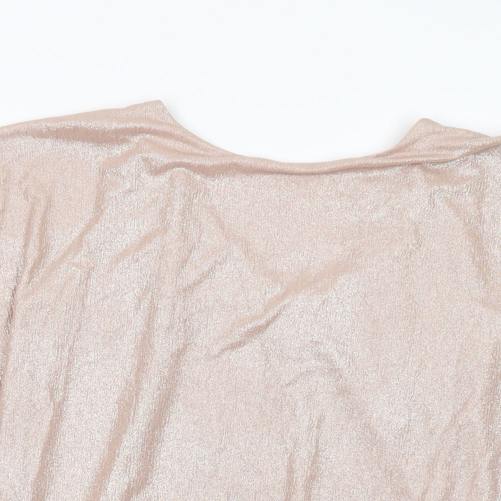 Womens UK Size 8 New Look Gold Basic Blouse
