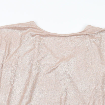 Womens UK Size 8 New Look Gold Basic Blouse