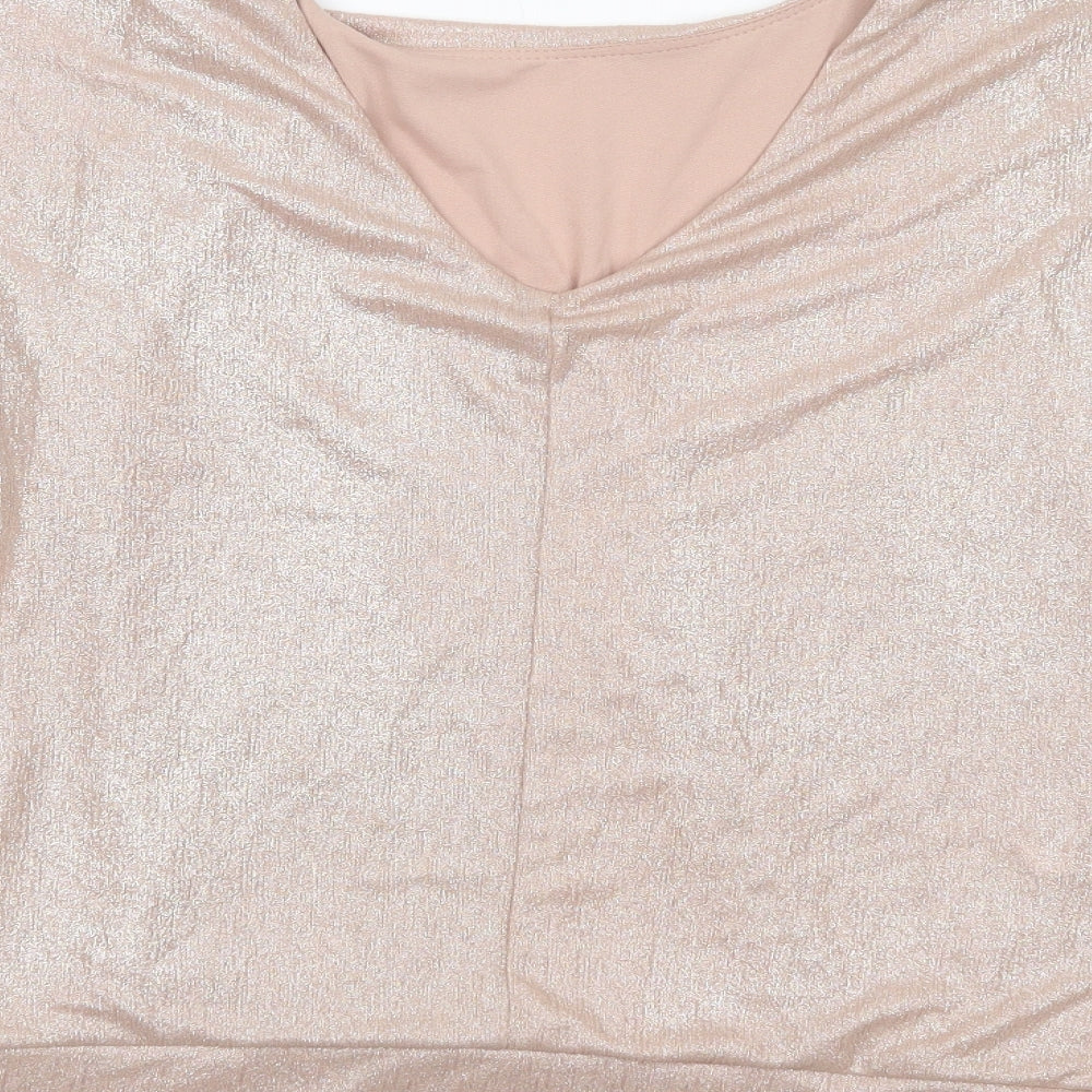 Womens UK Size 8 New Look Gold Basic Blouse