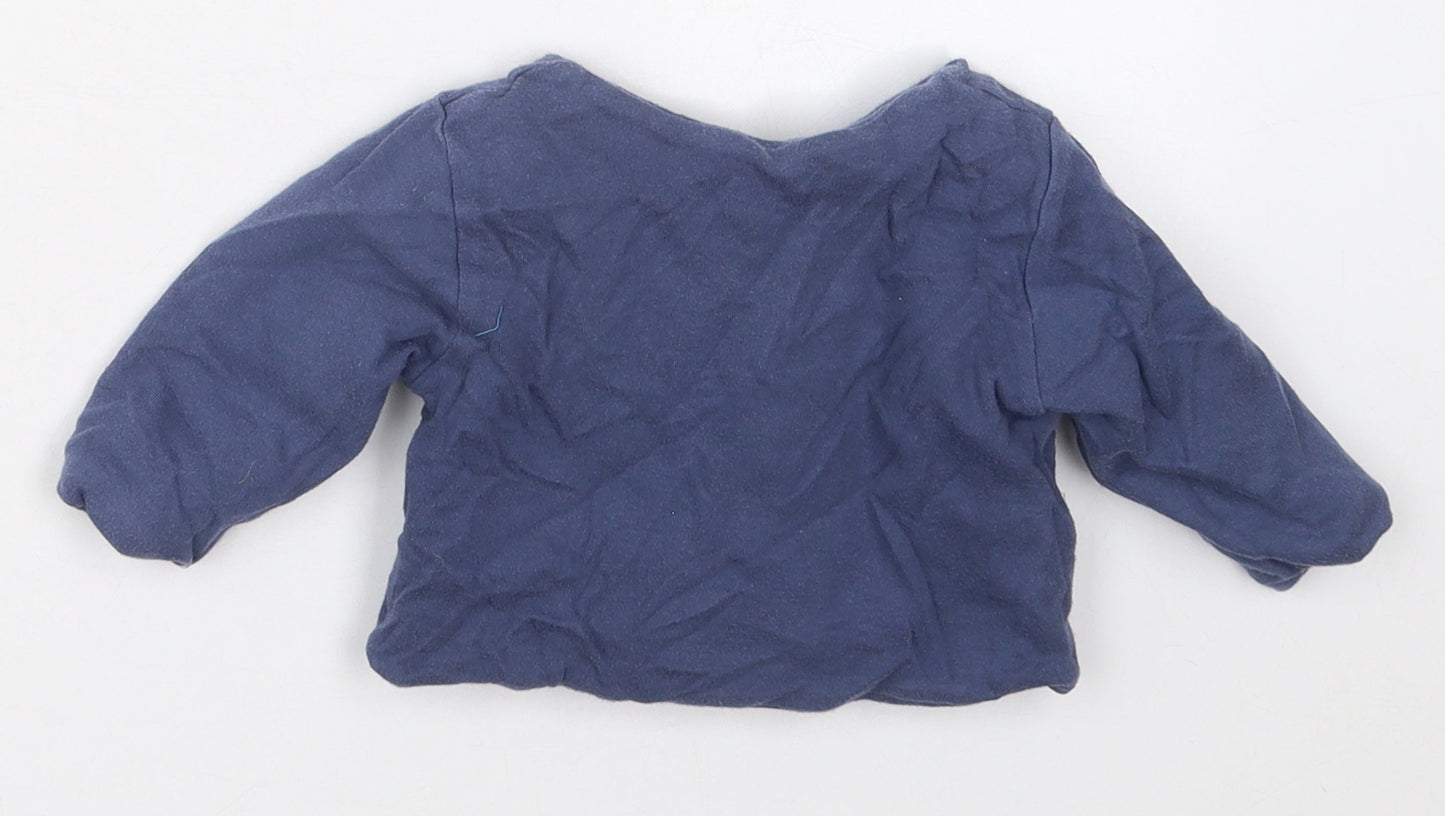Mini Club Boys Blue   Jacket  Size 3-6 Months   Button - Snuggles