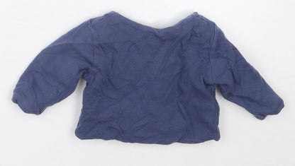 Mini Club Boys Blue   Jacket  Size 3-6 Months   Button - Snuggles