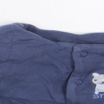 Mini Club Boys Blue   Jacket  Size 3-6 Months   Button - Snuggles