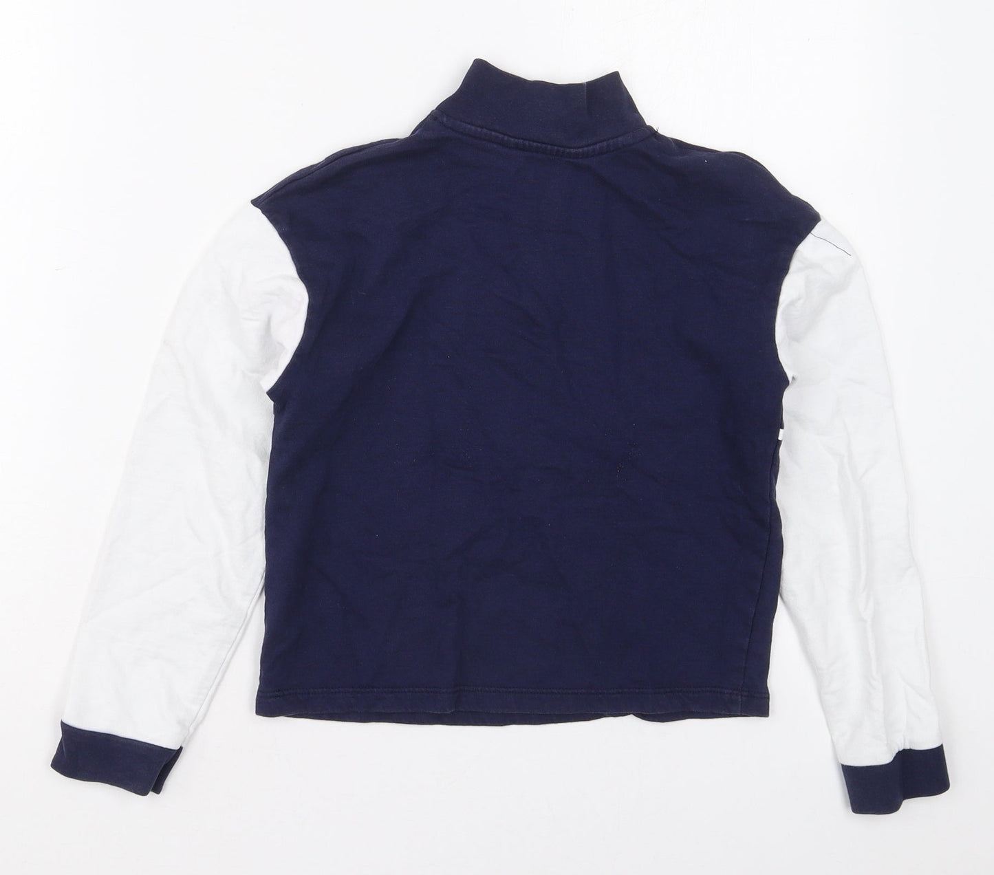 George Girls Blue  Cotton Pullover Sweatshirt Size 8-9 Years  Zip - Girl Hero