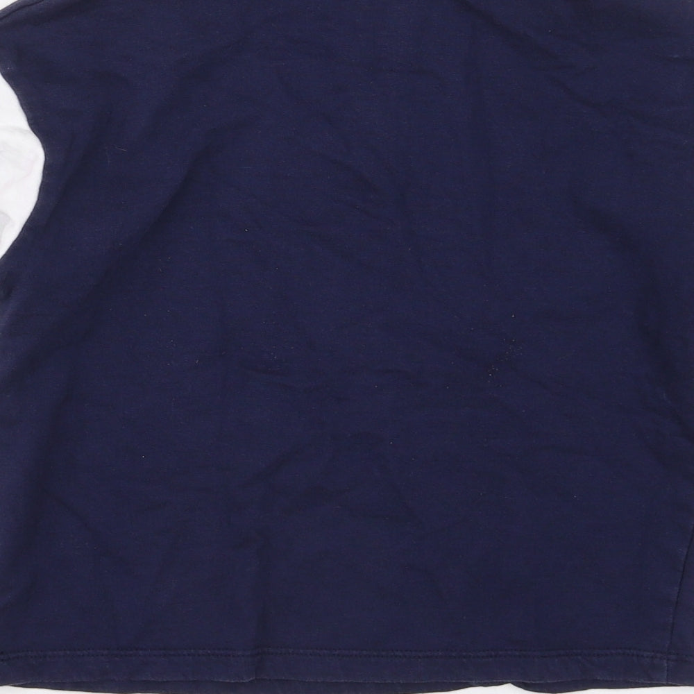 George Girls Blue  Cotton Pullover Sweatshirt Size 8-9 Years  Zip - Girl Hero