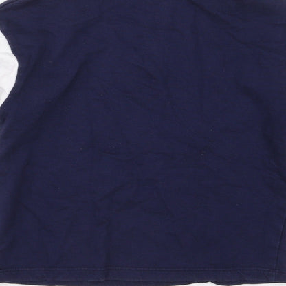 George Girls Blue  Cotton Pullover Sweatshirt Size 8-9 Years  Zip - Girl Hero