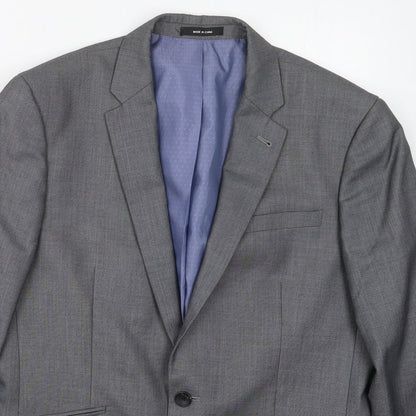 Mens UK Size 40 Cedar Wood State Regular Grey Suit Jacket