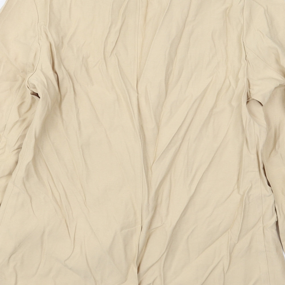Oasis Womens Beige  Viscose Jacket Blazer Size 10