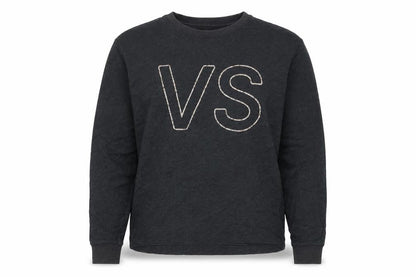 Front view of Victoria Sport women’s grey cotton pullover sweatshirt, size M, pullover