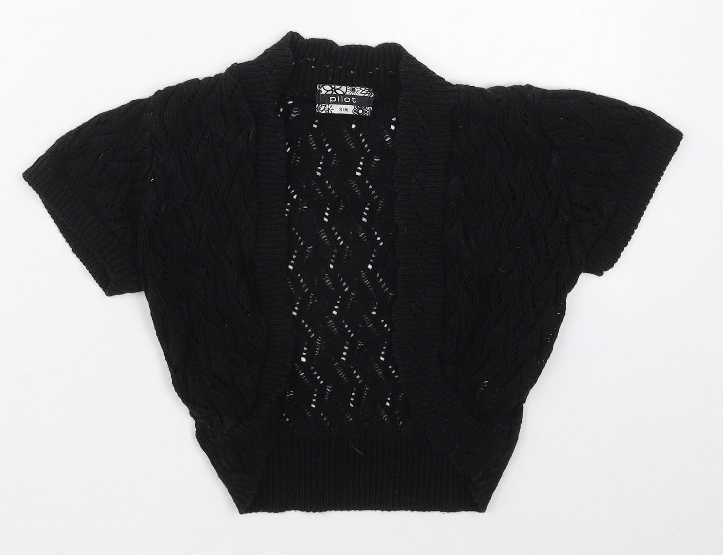Womens UK Size S Pilot Black Cardigan Jumper