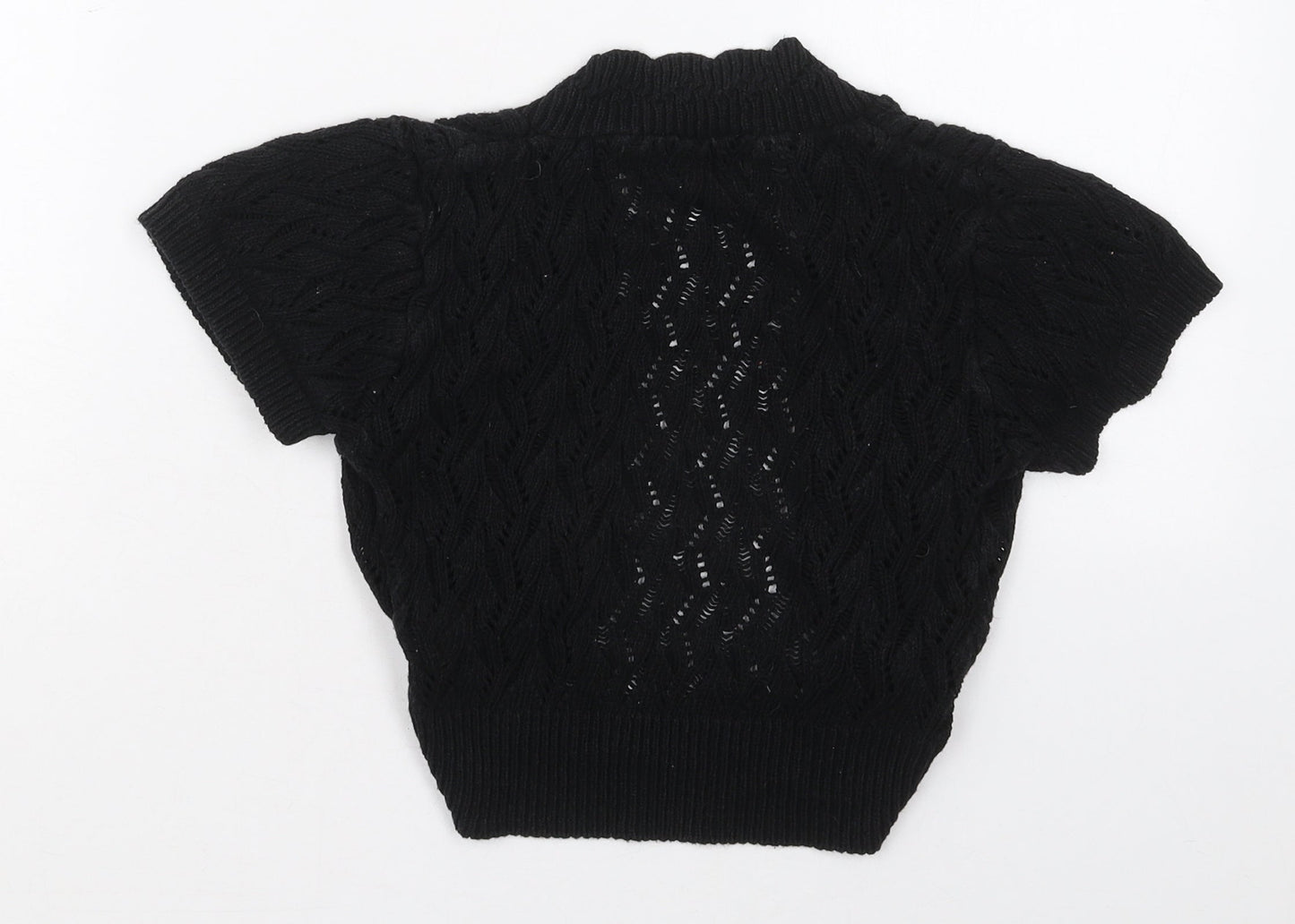 Womens UK Size S Pilot Black Cardigan Jumper