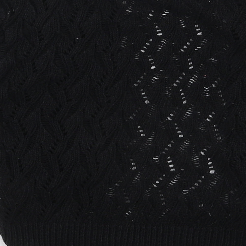 Womens UK Size S Pilot Black Cardigan Jumper