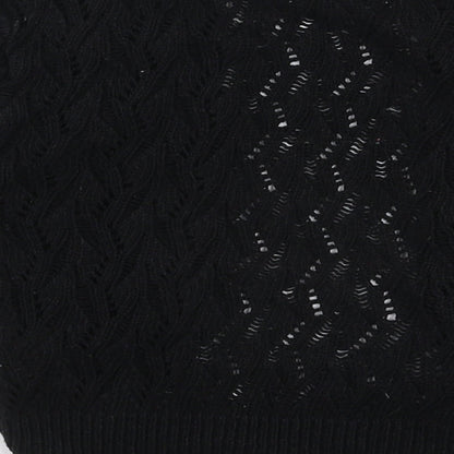 Womens UK Size S Pilot Black Cardigan Jumper