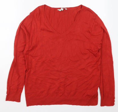 Womens UK Size 16 Peacocks Red Pullover Jumper