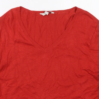 Womens UK Size 16 Peacocks Red Pullover Jumper