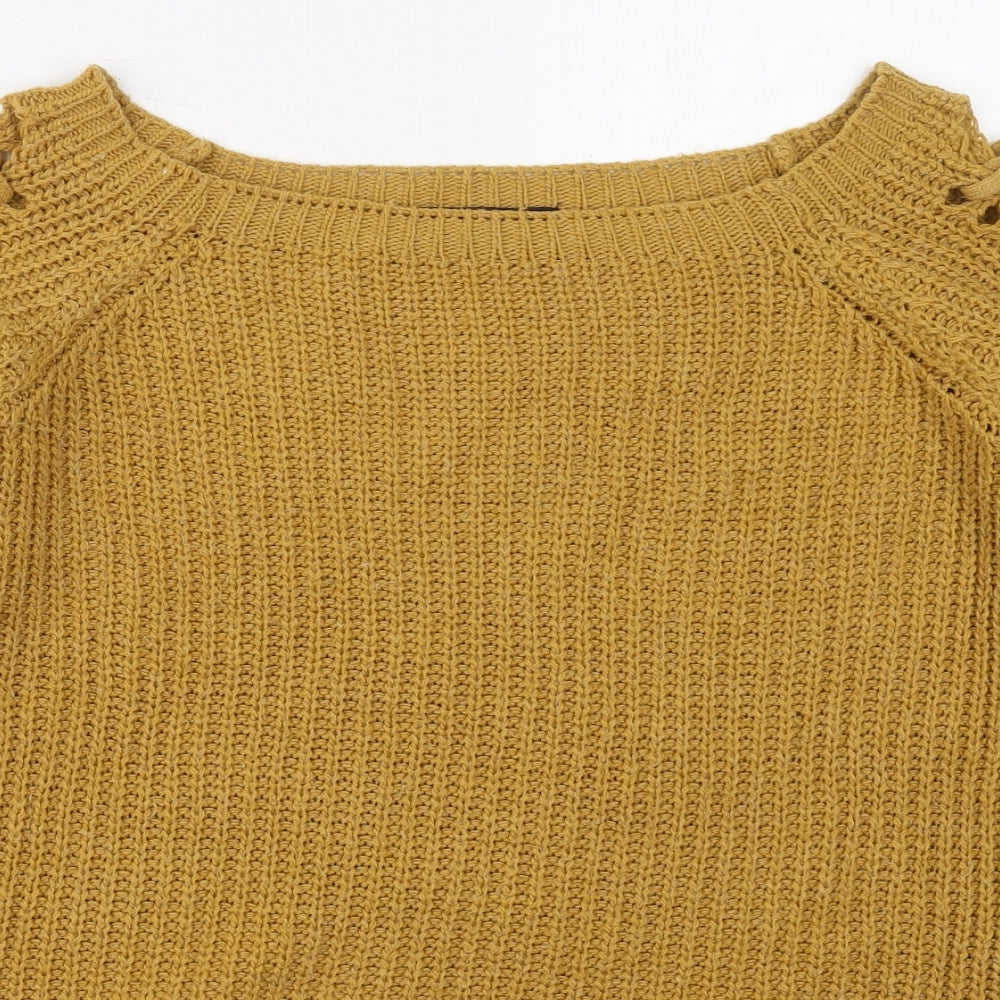 Womens UK Size S Cameo Rose Yellow Pullover Jumper
