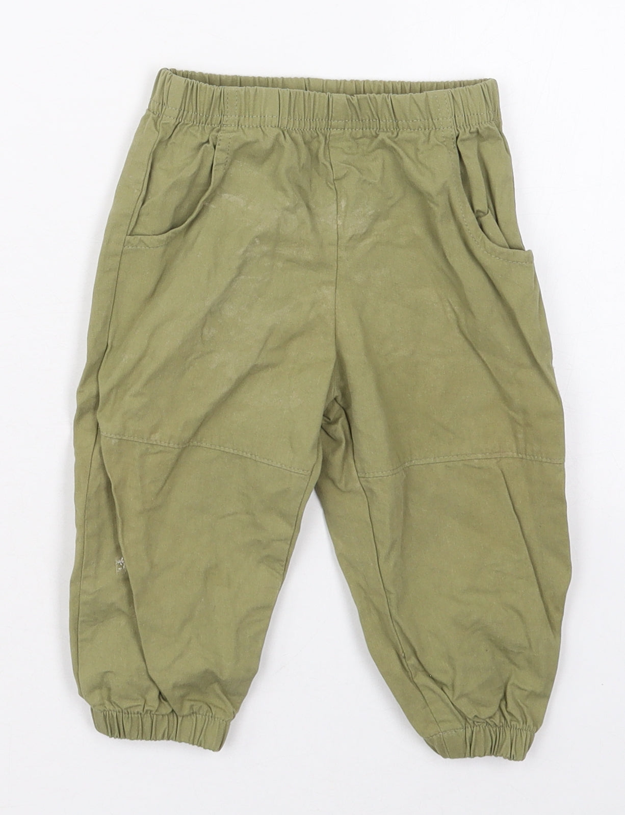 SheIn Boys Green  Cotton Cargo Trousers Size 9 Months