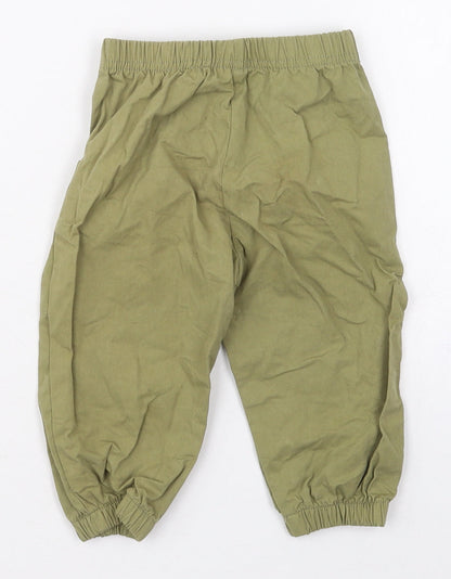 SheIn Boys Green  Cotton Cargo Trousers Size 9 Months