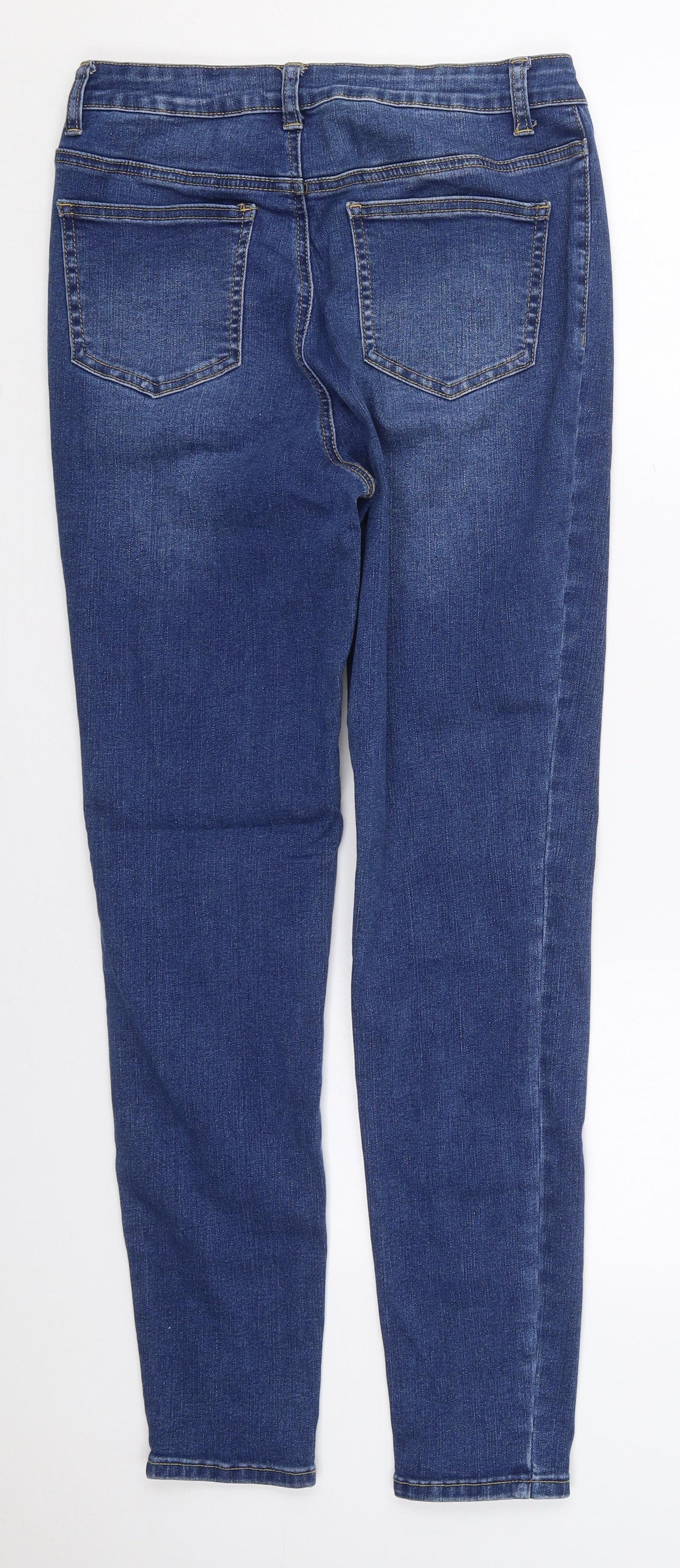 Womens UK Size M Preworn Regular Fit Skinny Blue Jeans