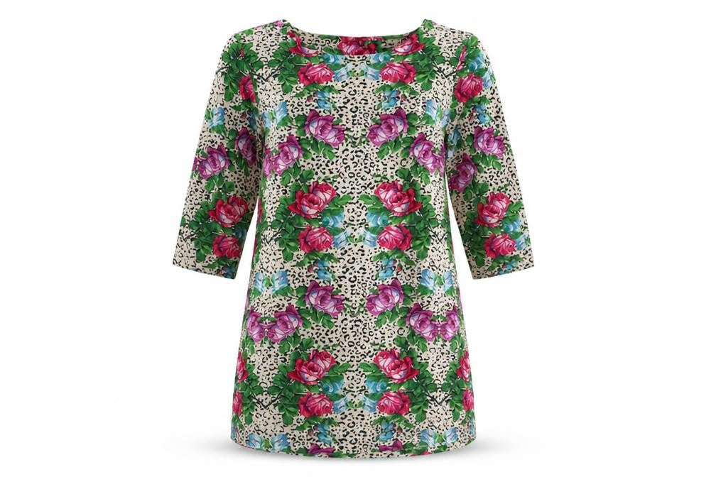NEXT Womens Multicoloured Floral Viscose Mini  Size 12  Scoop Neck